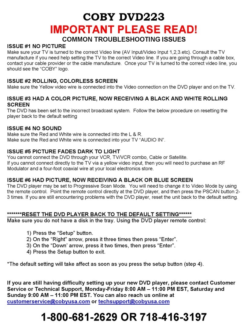 Coby DVD-223 Operating instructions