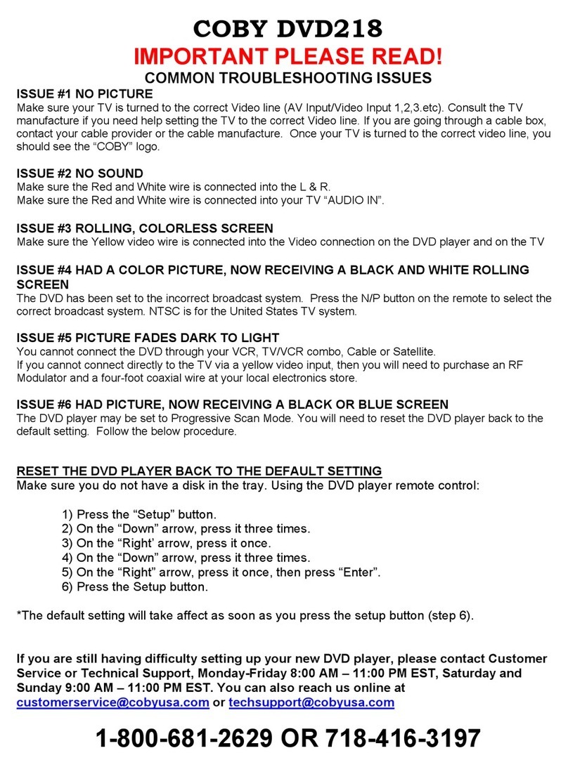 Coby DVD-218 Operating instructions