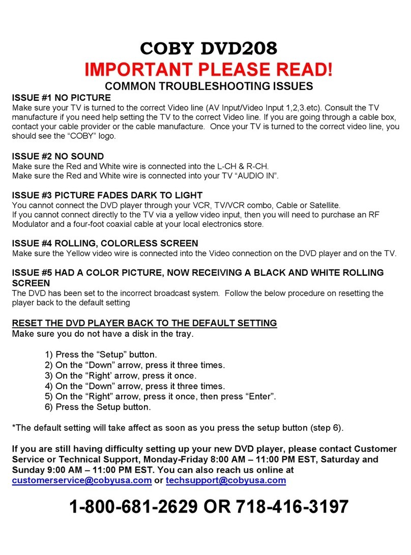 Coby DVD-208 Operating instructions