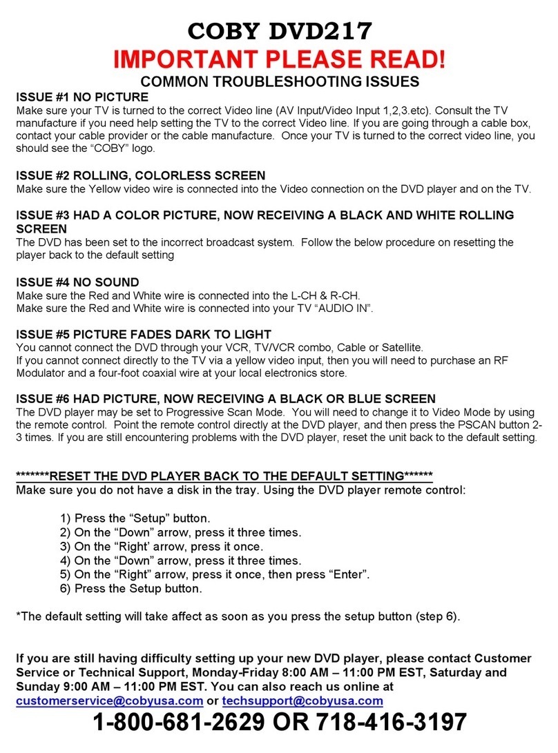 Coby DVD-217 Operating instructions