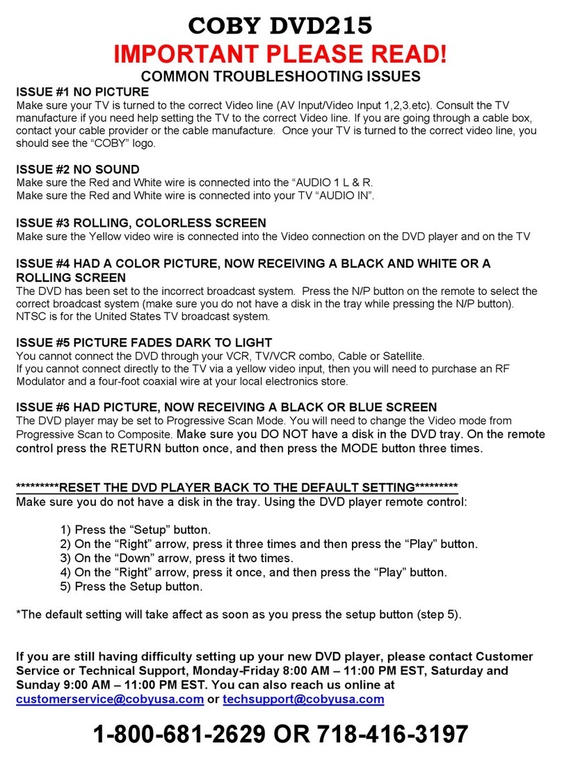 Coby DVD-215 Operating instructions