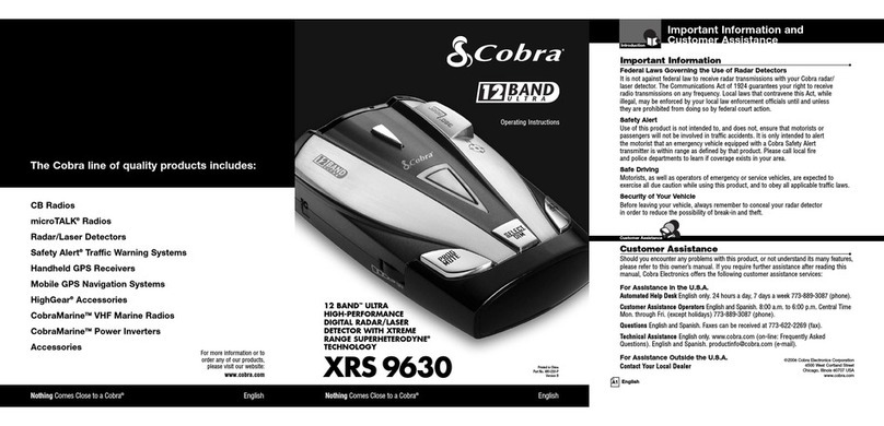 Cobra XRS 9630 operating instructions