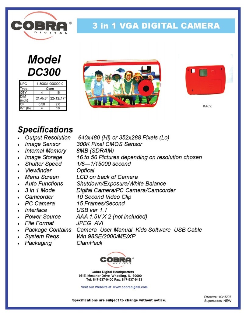 Cobra Digital DC300 User manual Cobra Digital DC300 User manual