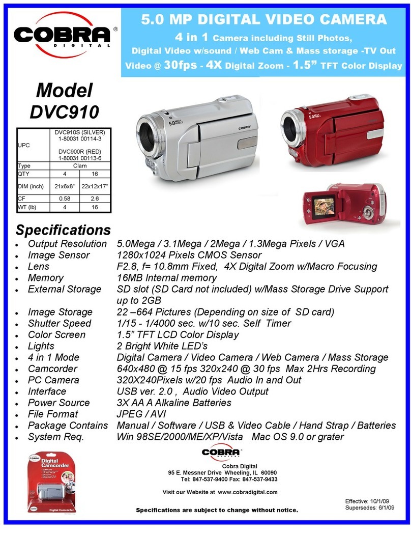 Cobra Digital DVC910 Specifications