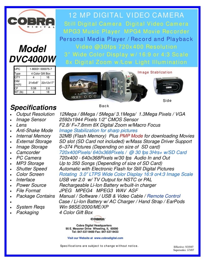 Cobra Digital DVC4000W Specifications