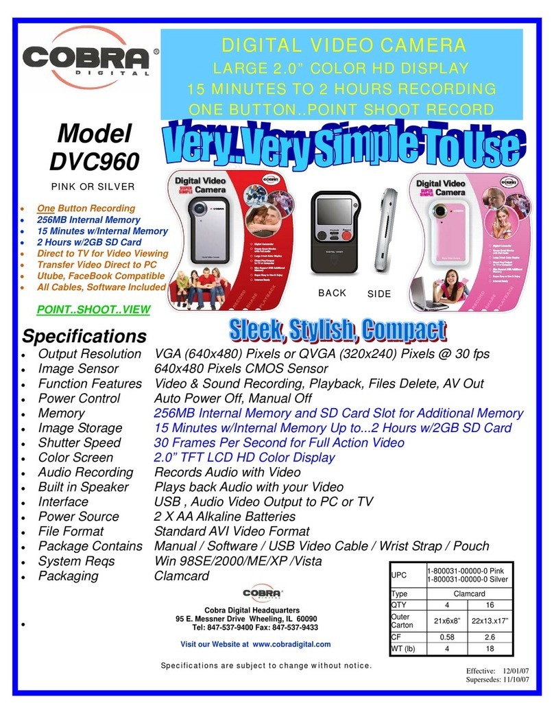 Cobra Digital DVC960 Specifications
