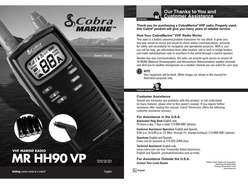 Cobra MRHH90VP owner's manual Cobra MRHH90VP owner's manual