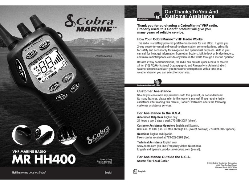 Cobra MRHH400 User manual