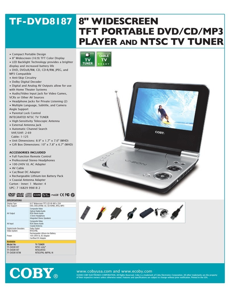 Coby TF-DVD8187 User manual