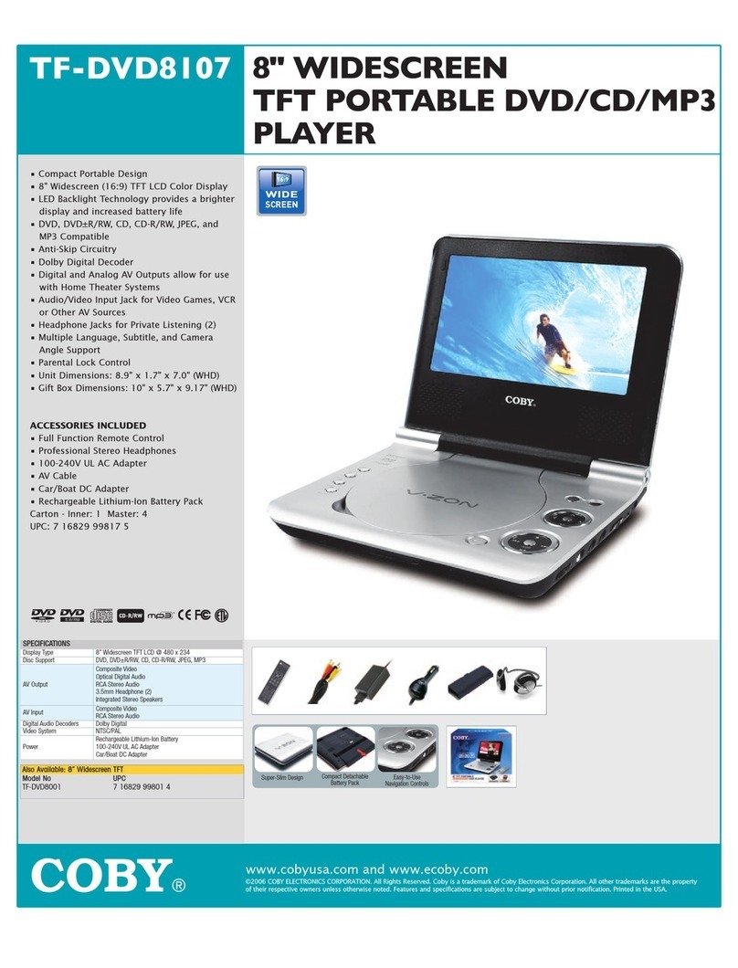 Coby TF-DVD8107 Specifications