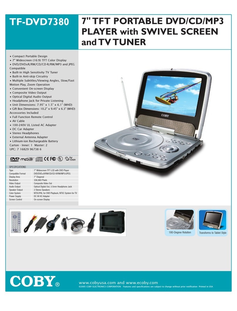 Coby TF-DVD7380 Specifications