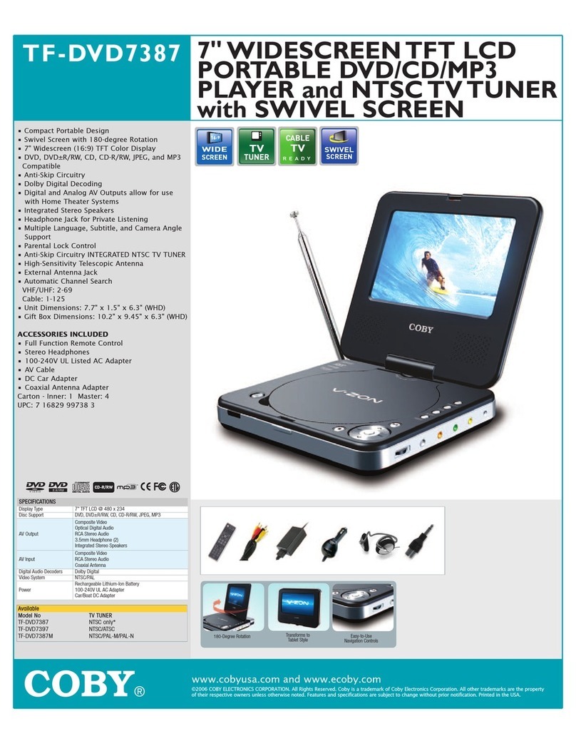 Coby TF-DVD7387 Specifications