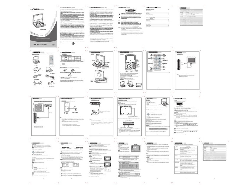 Coby TF-DVD7300 operating instructions