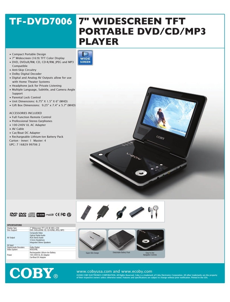 Coby TF-DVD7006 Specifications