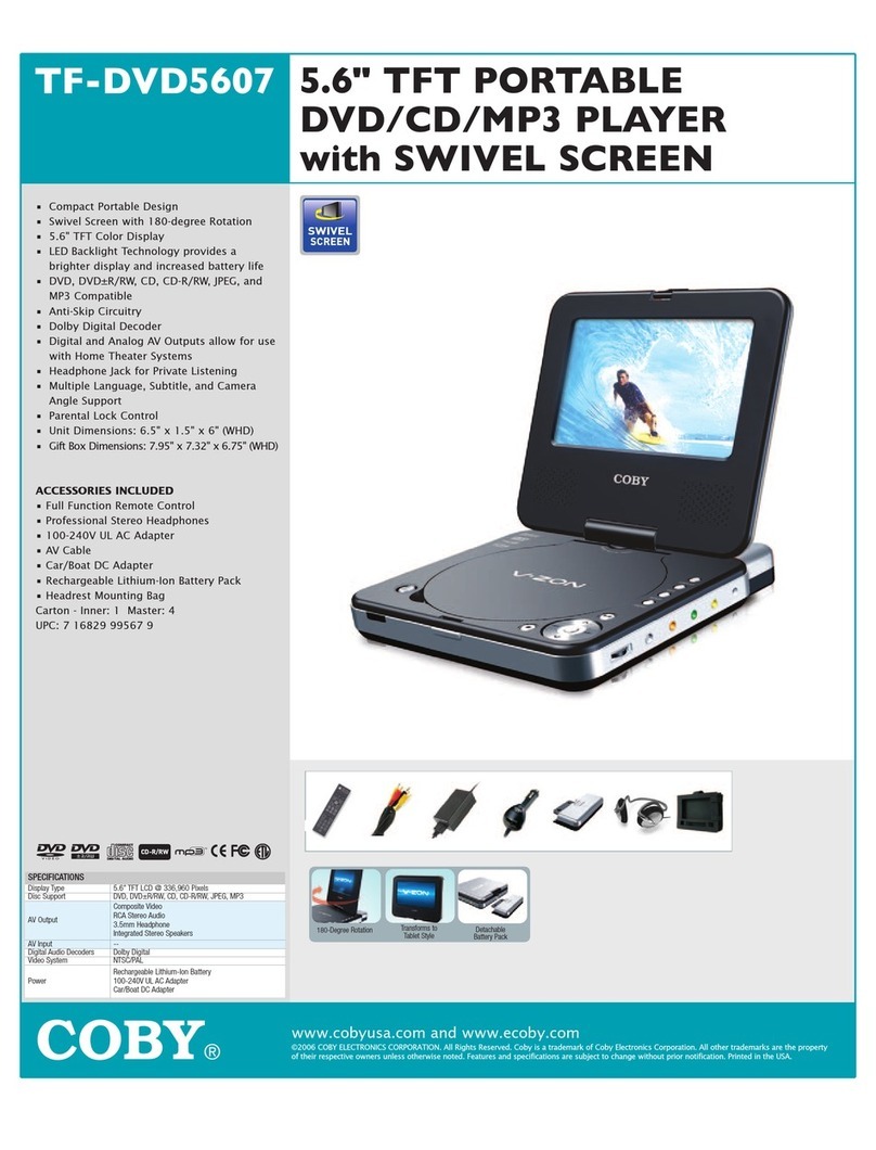 Coby TF-DVD5607 Specifications