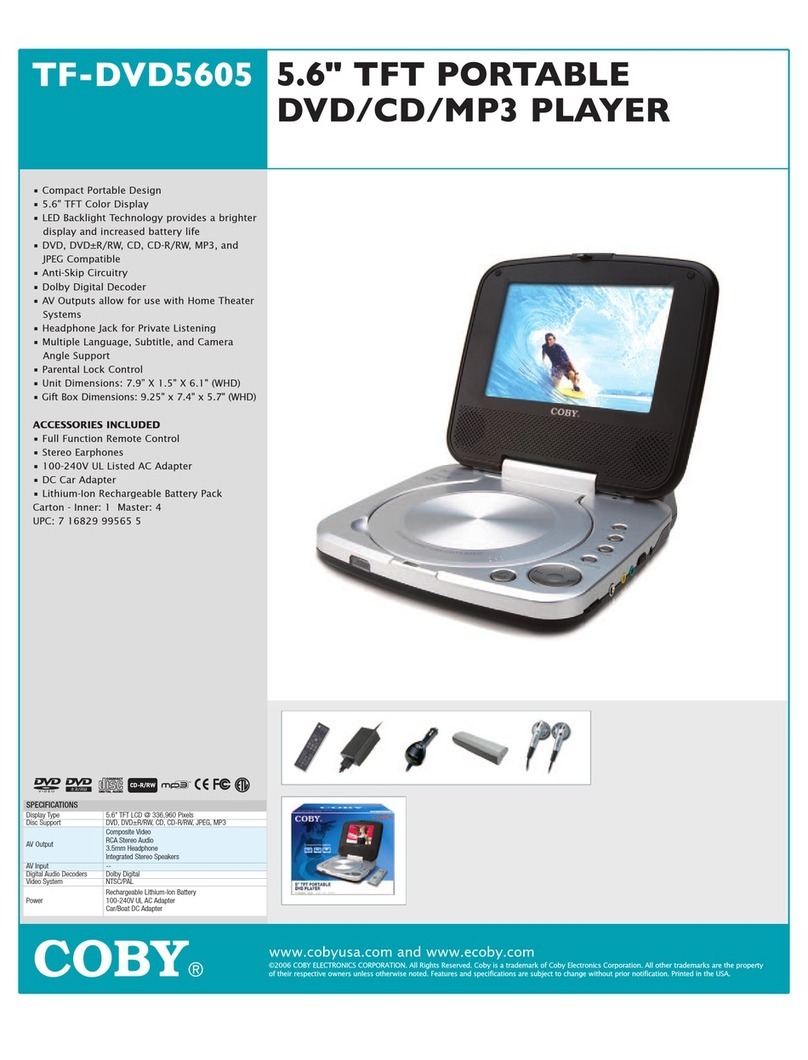 Coby TF-DVD5605 Specifications