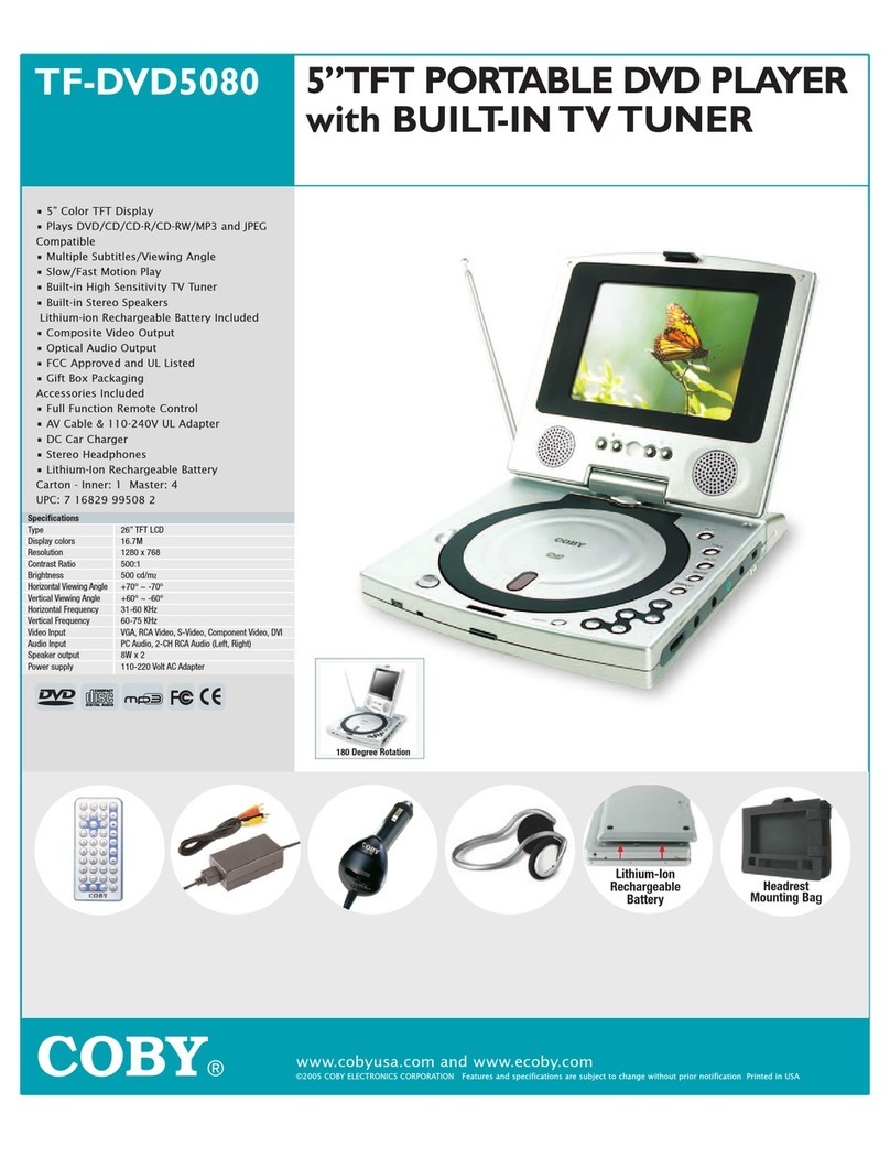 Coby TF-DVD5080 Specifications