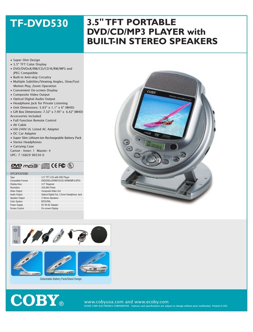 Coby TF-DVD530 Specifications
