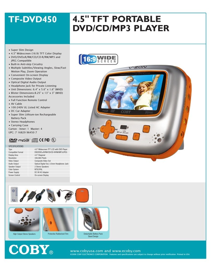 Coby TF-DVD450 Specifications