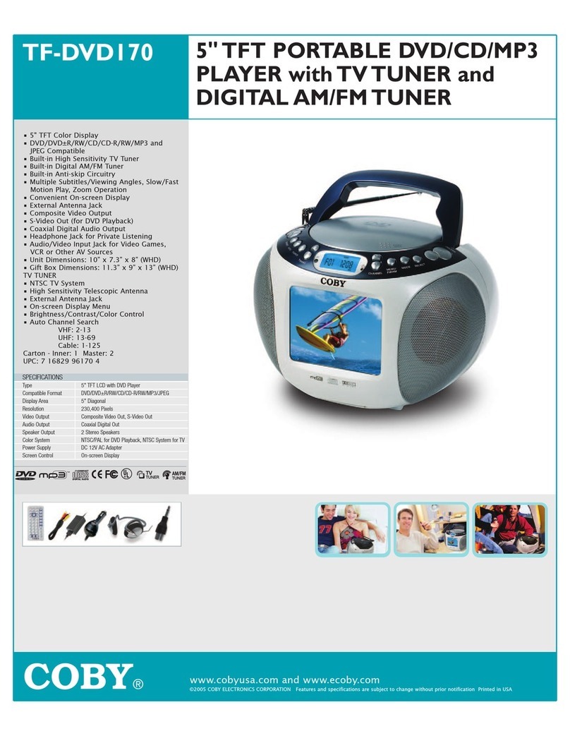 Coby TF-DVD170 User manual Coby TF-DVD170 User manual