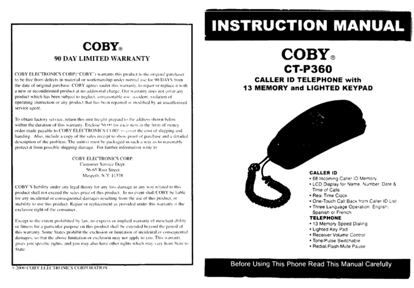 Coby CT-P360 User manual