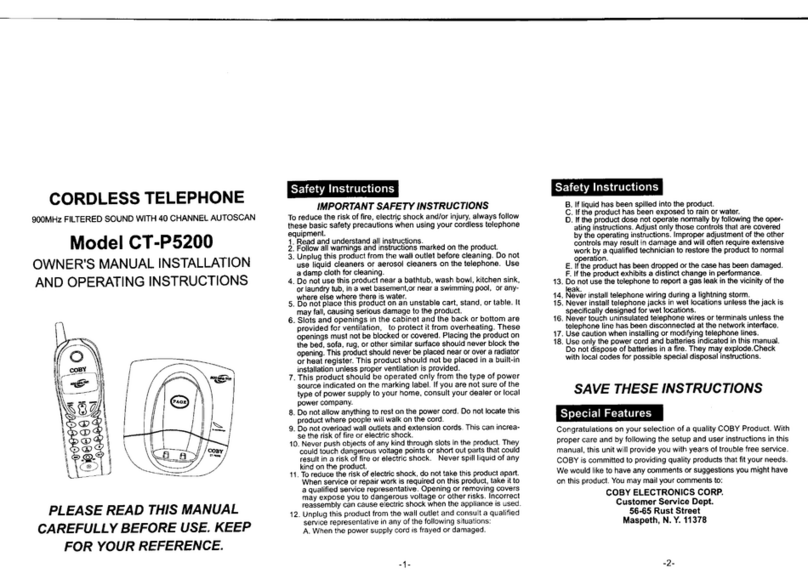 Coby CT-P5200 owner's manual