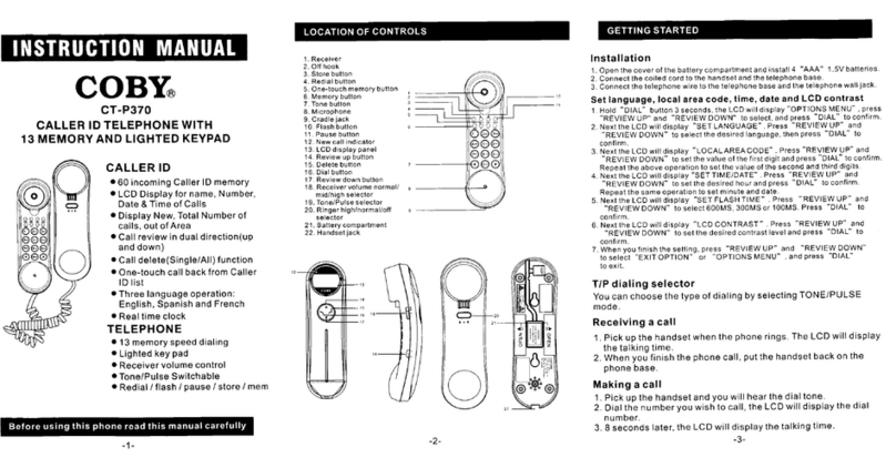 Coby CT-P370 User manual