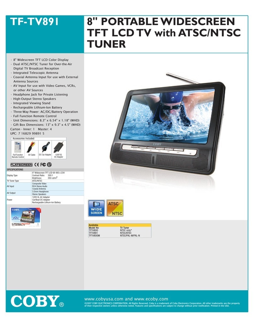 Coby TF-TV891 Specifications
