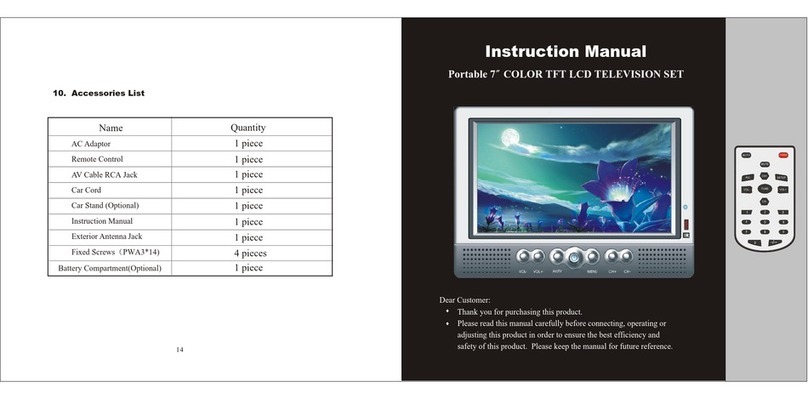 Coby TF-TV700 instruction manual