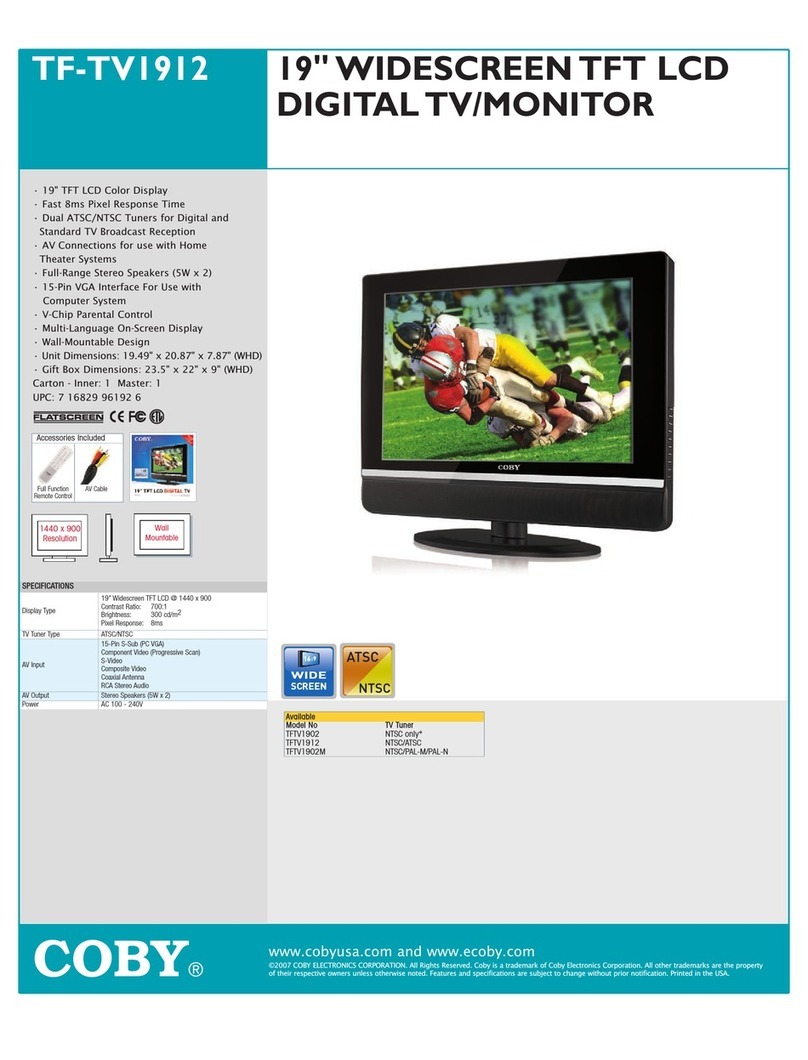 Coby TF-TV1912 User manual