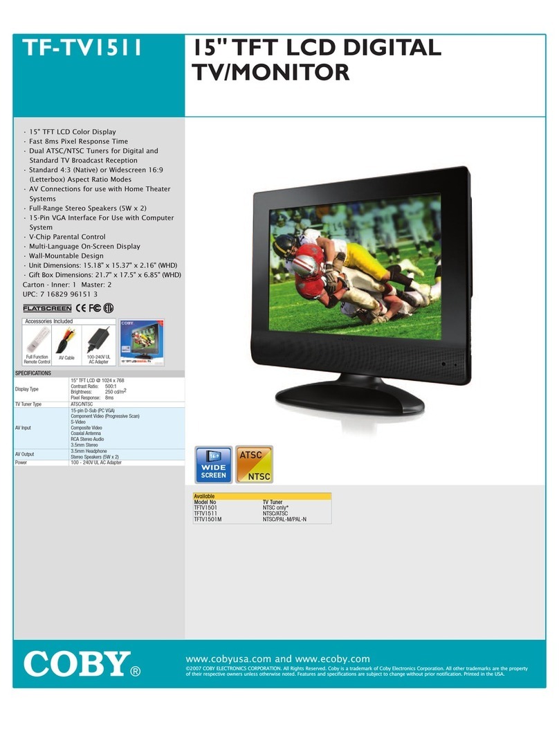 Coby TF-TV1511 User manual Coby TF-TV1511 User manual