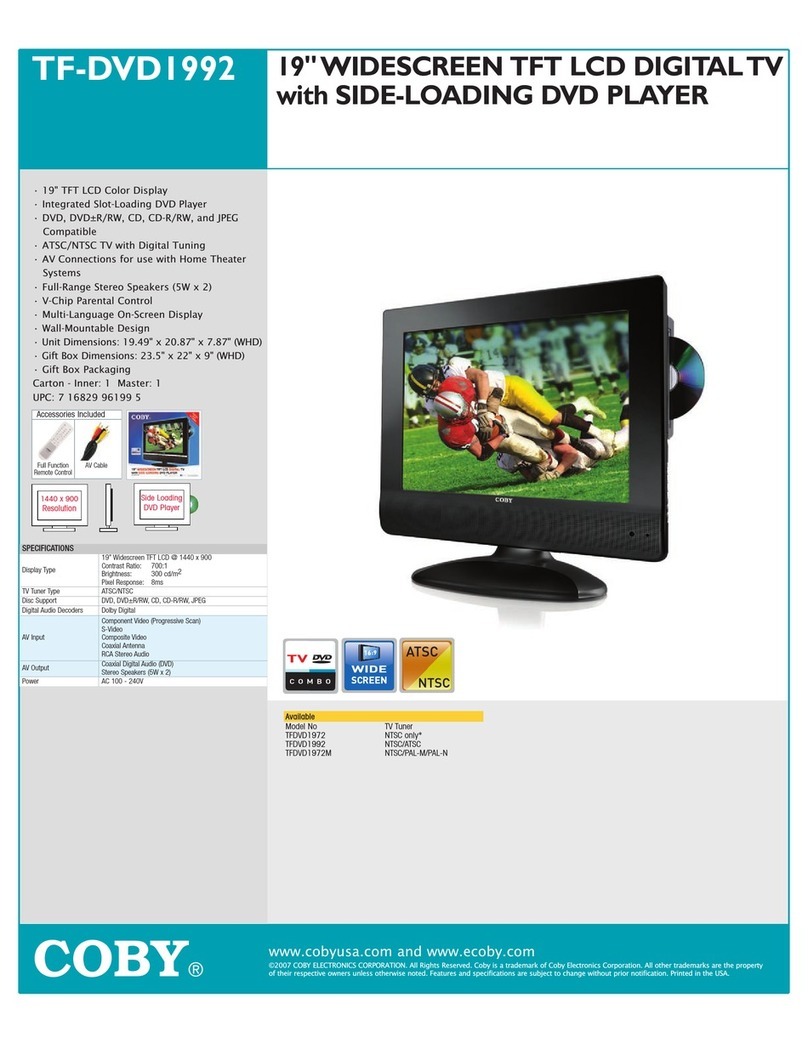 Coby TF-DVD1992 Specifications