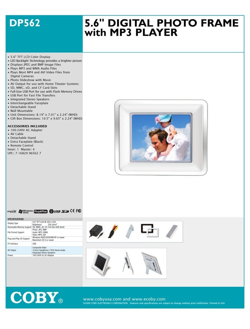 Coby DP562 - Digital Photo Frame User manual