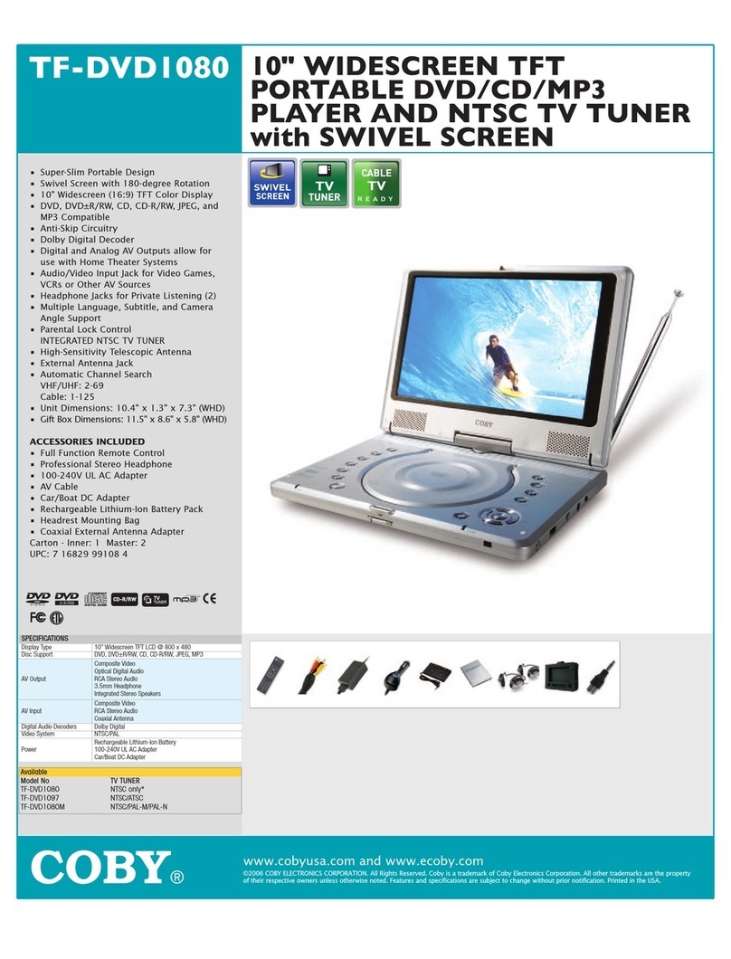 Coby TF-DVD1080 Specifications