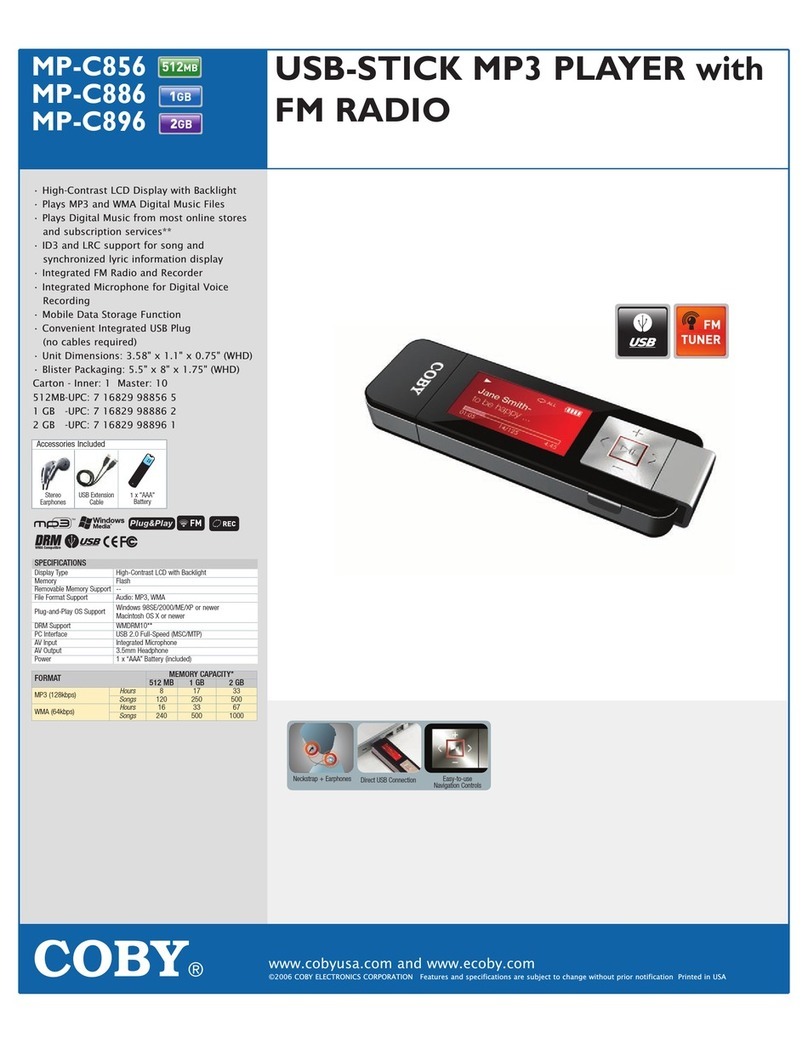 Coby MP-C896 User manual