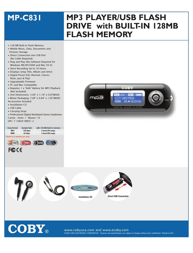 Coby MP-C831 User manual