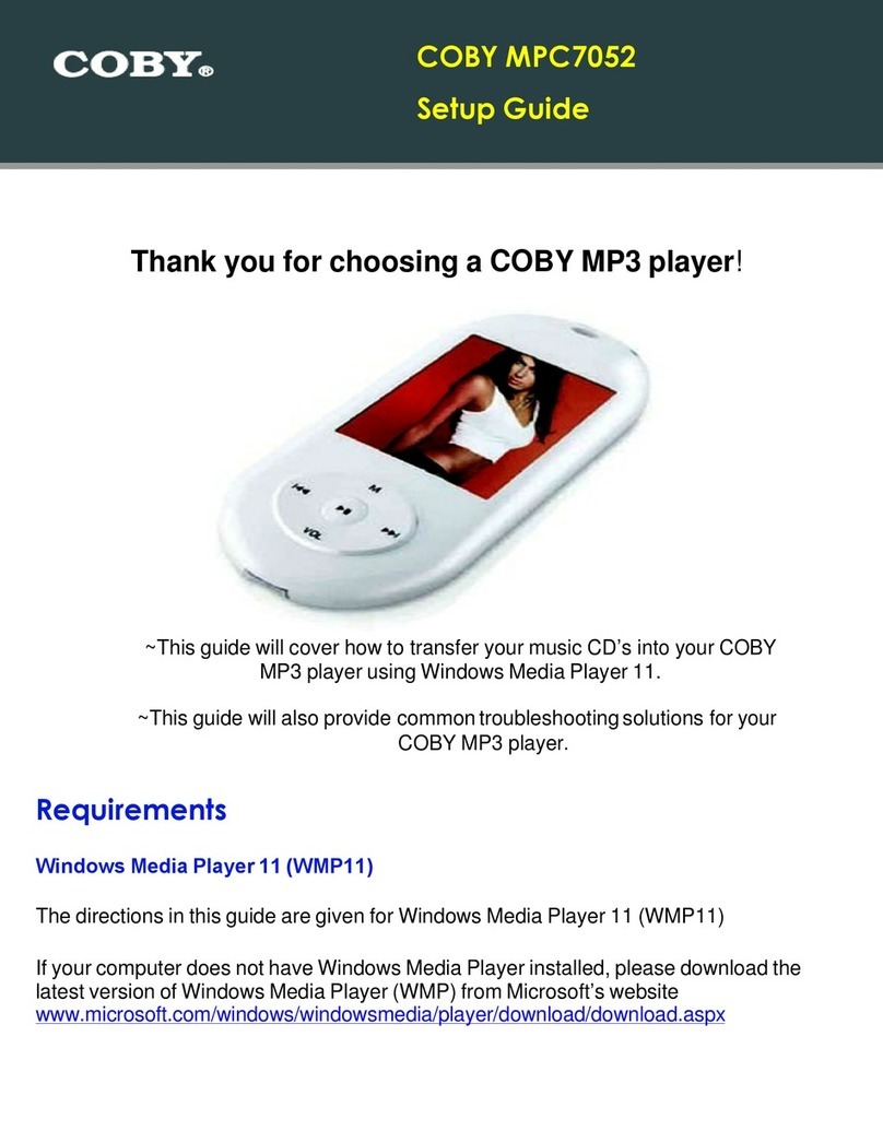 Coby MP-C7052 Setup guide