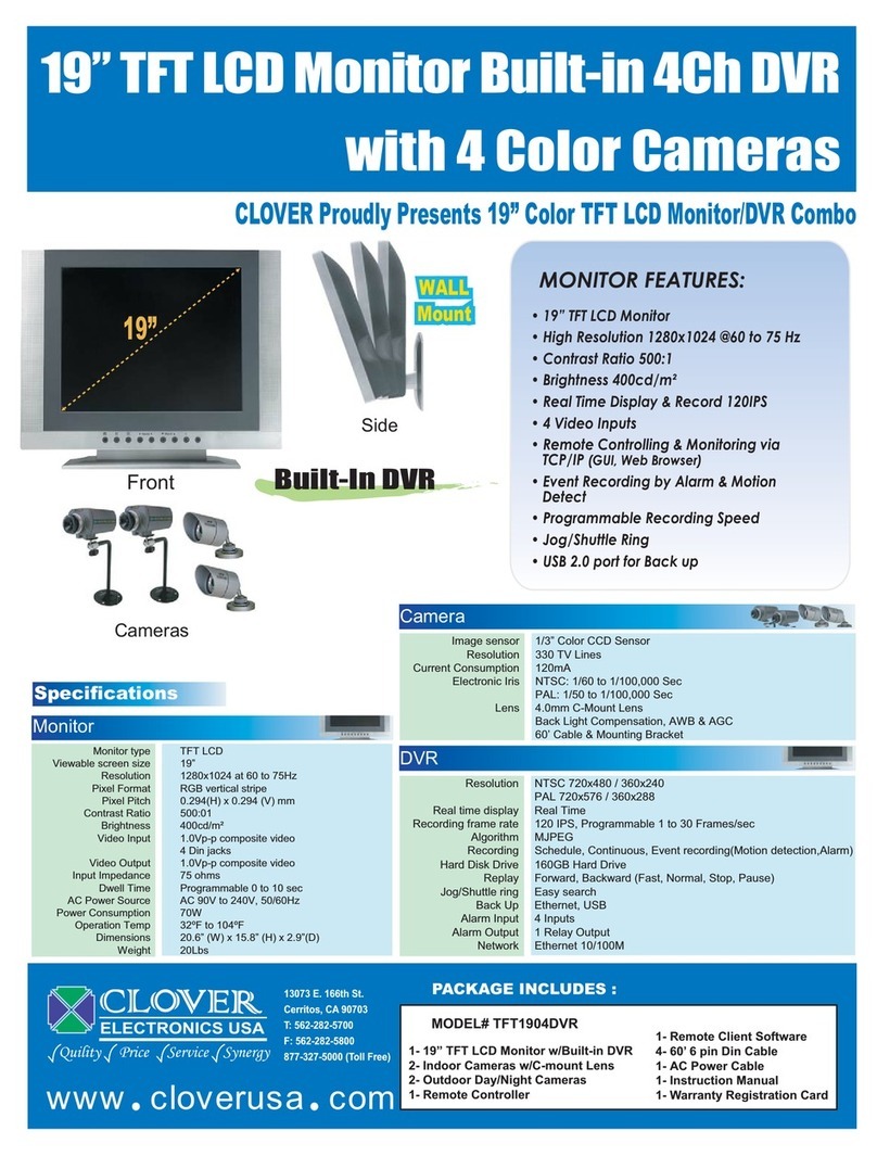 Clover TFT1904DVR User manual