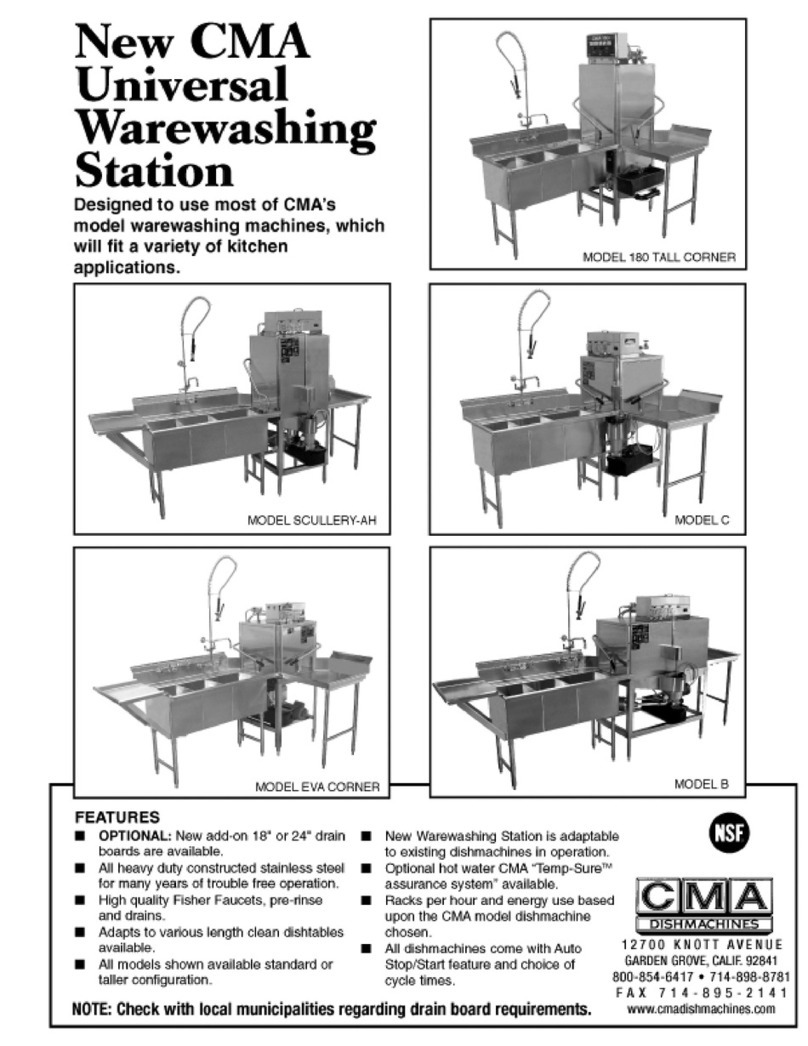 CMA Dishmachines CMA-180TC User manual CMA Dishmachines CMA-180TC User manual