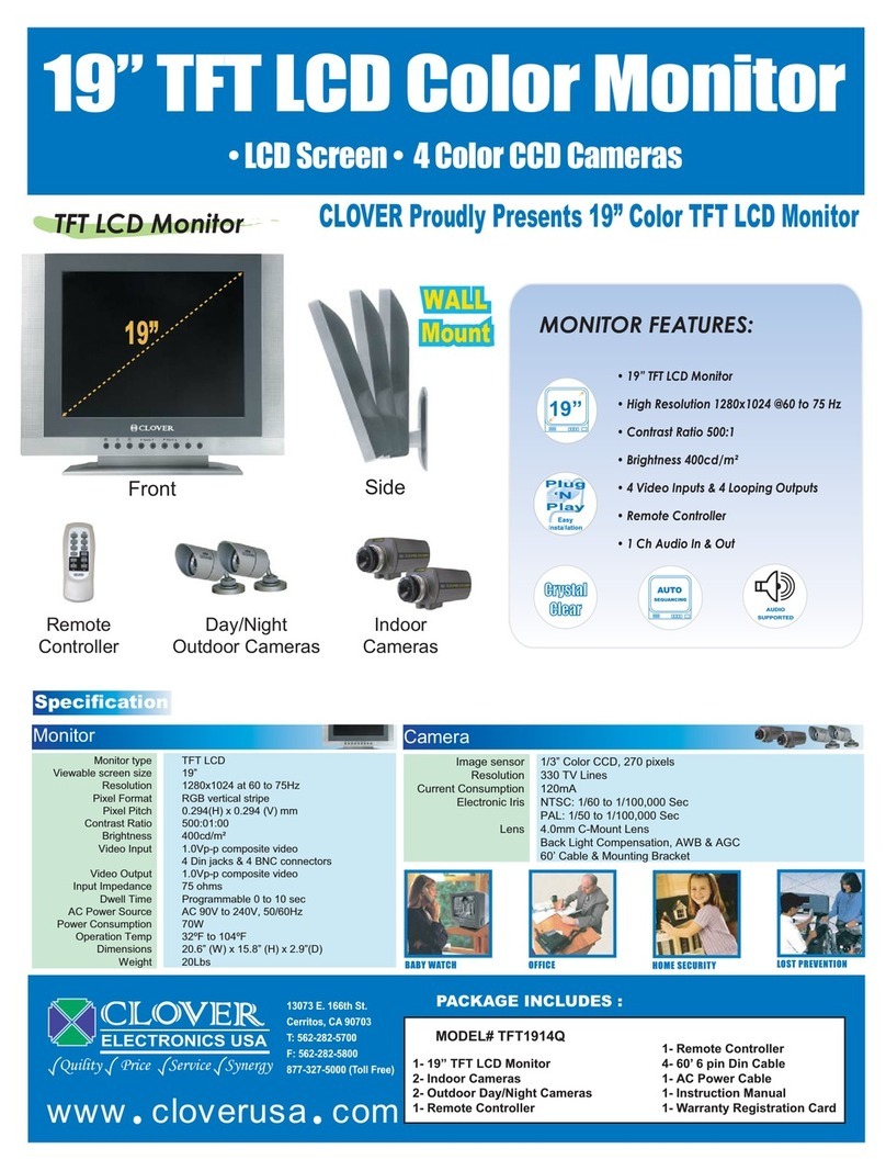 Clover TFT1914Q User manual Clover TFT1914Q User manual