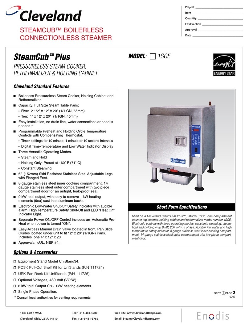 Cleveland SteamCub 1SCE User manual