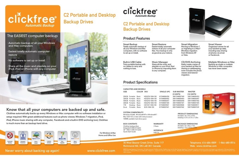 Clickfree HD627B User manual