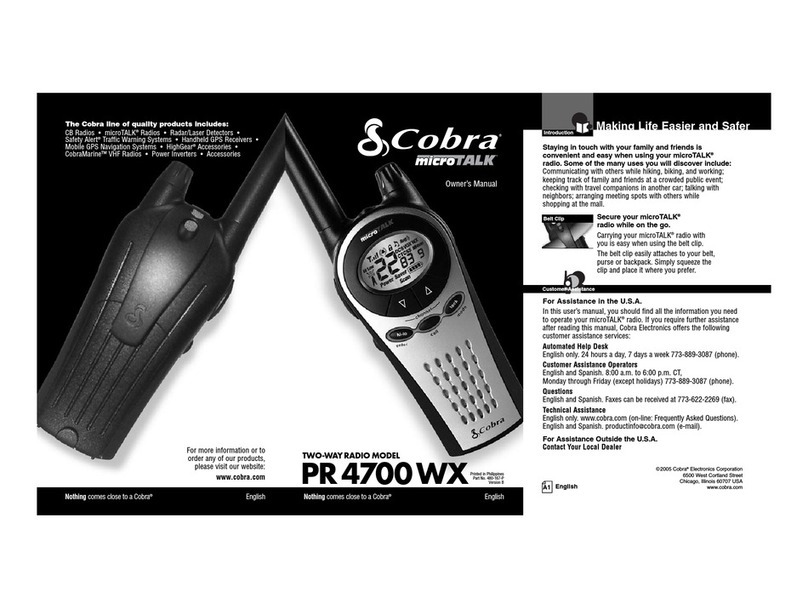 Cobra microTALK PR4700 WX User manual