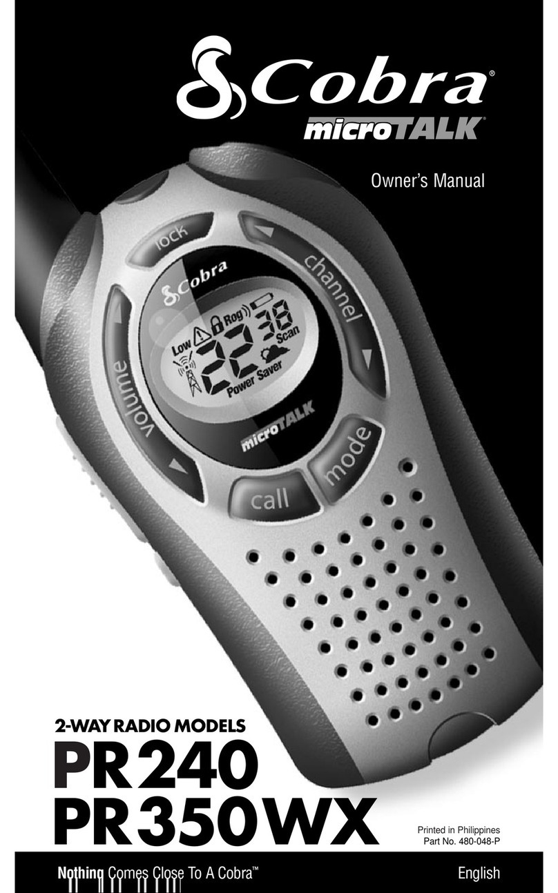 Cobra microTALK PR 240 User manual