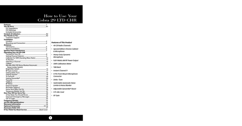 Cobra 29 LTD CHR User manual Cobra 29 LTD CHR User manual