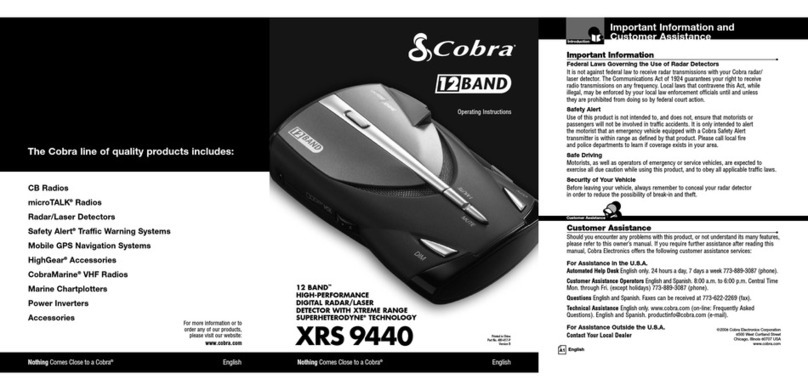 Cobra XRS 9440 User manual Cobra XRS 9440 User manual