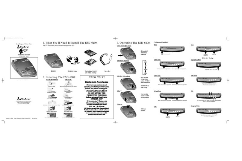 Cobra ESD-6200 Installing and using