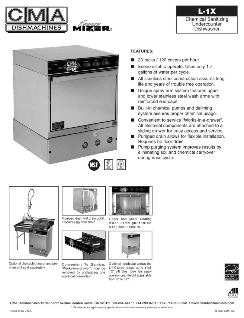 CMA Dishmachines CMA-L-1X User manual CMA Dishmachines CMA-L-1X User manual