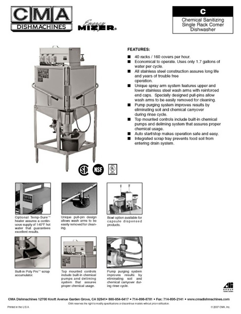 CMA Dishmachines CMA-C User manual CMA Dishmachines CMA-C User manual