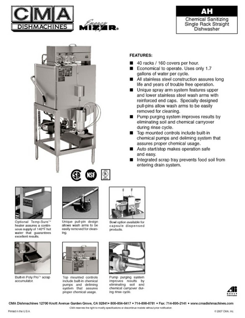 CMA Dishmachines CMA-AH Specifications